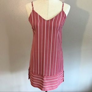 Forever 21 Pink Striped Slip Dress